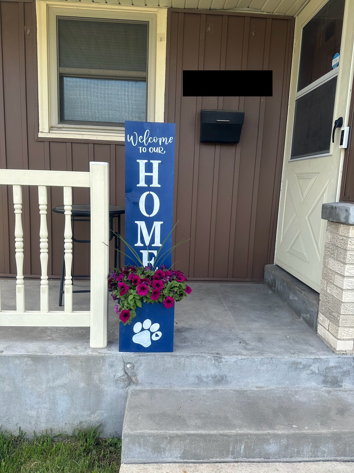Welcome Sign Planter Box