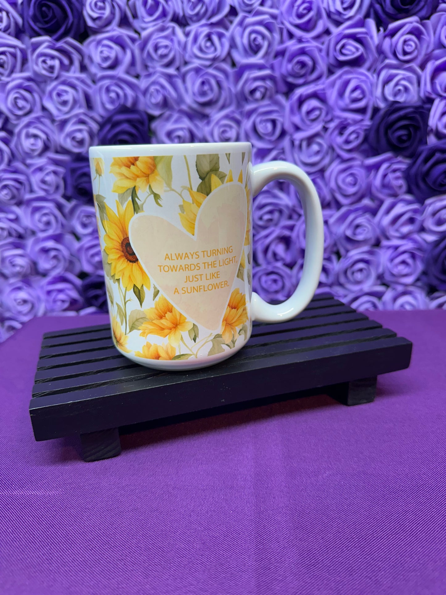Mom +Sunflowers 15oz Mug