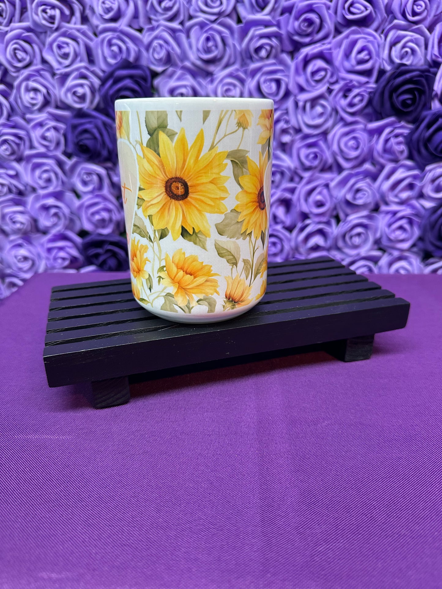 Mom +Sunflowers 15oz Mug