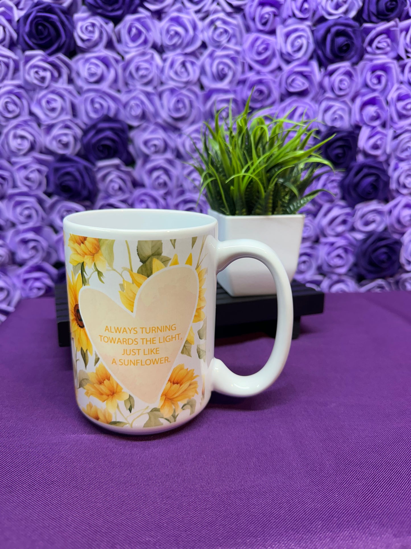 Mom +Sunflowers 15oz Mug