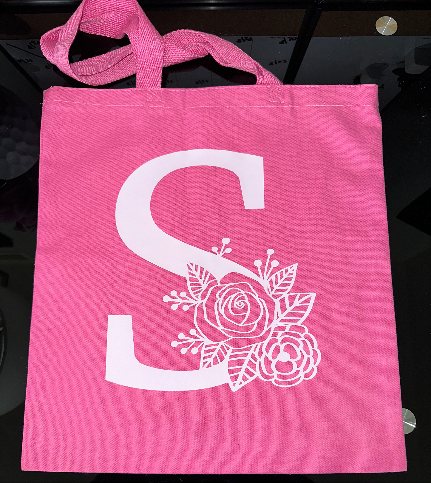 Floral Monogram Tote
