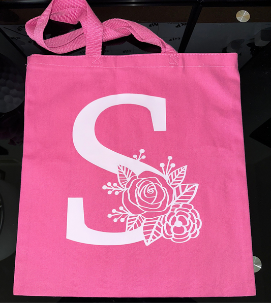 Floral Monogram Tote