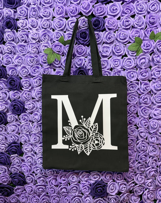 Floral Monogram Tote