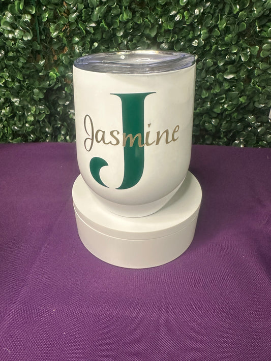 Initial w/name Wine Tumbler
