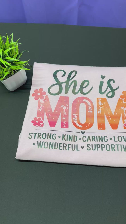 She is MOM Graphic Tee